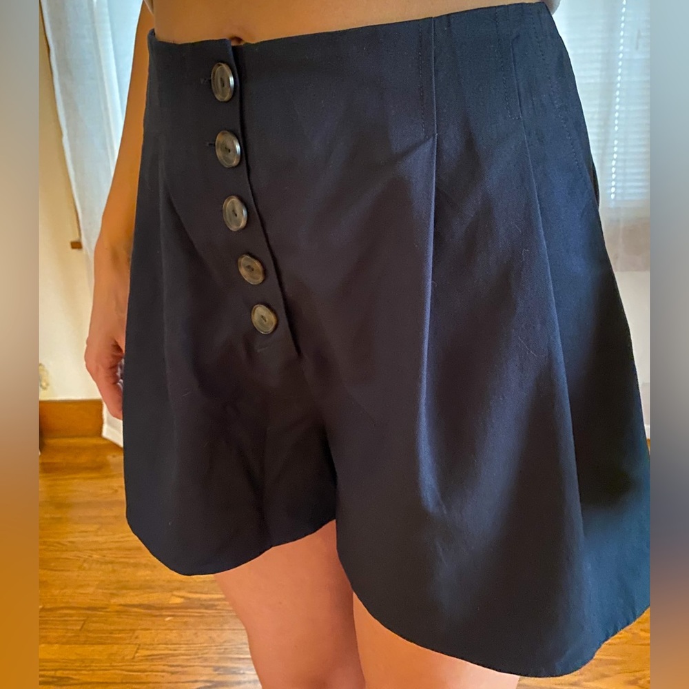 Gianni Bini, Button High Rise Short, Navy Blue